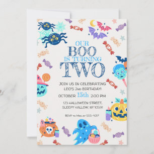 Einladung zum 2. Geburtstag Halloween-Party