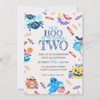 Einladung zum 2. Geburtstag Halloween-Party