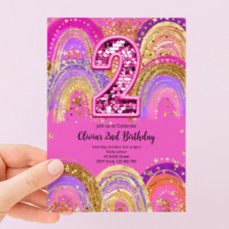 Einladung zum 2. Geburtstag Mädchen