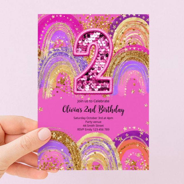 Einladung zum 2. Geburtstag Mädchen (Von Creator hochgeladen)