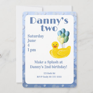 Einladung zum 2. Geburtstag: Make a Splash Rubber 