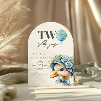 Einladung zum 2. Geburtstag von Two Silly Goose Bo