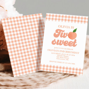 Einladung zum 2. Geburtstag von Two Sweet Peach