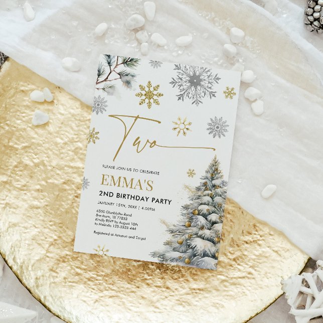 Einladung zum 2. Geburtstag, Winter 2 Geburtstag (Von Creator hochgeladen)
