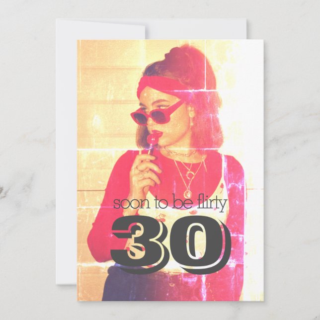 Einladung zum 30. Geburtstag (Vorderseite)