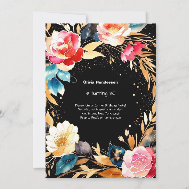 Einladung zum 30. Geburtstag (Vorderseite)