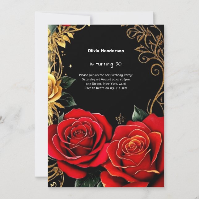 Einladung zum 30. Geburtstag (Vorderseite)