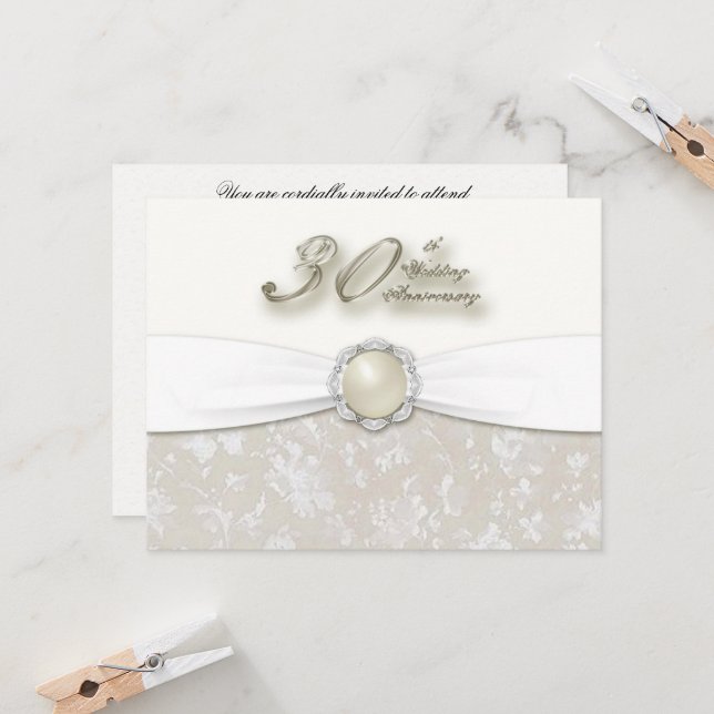 Einladung zum 30. Hochzeitstag (Vorderseite/Rückseite Beispiel)