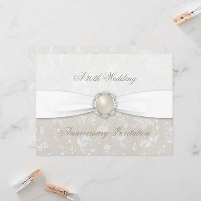 Einladung zum 30. Hochzeitstag (Vorderseite/Rückseite Beispiel)