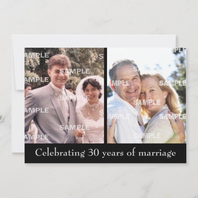 Einladung zum 30-jährigen Jubiläum der Vergangenhe (Vorderseite)