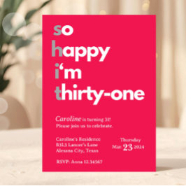 Einladung zum 31. Geburtstag für ihre einunddreißi