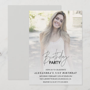 Einladung zum 31. Geburtstag Geburtstagsfeier Grau