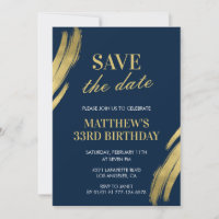 Einladung zum 33. Geburtstag Männer Save the Date 