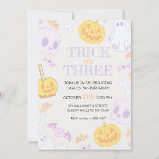 Einladung zum 3. Geburtstag Halloween-Party