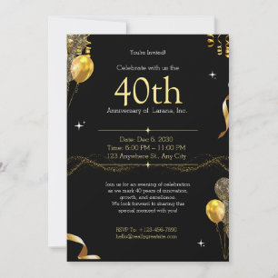 Einladung zum 40. Hochzeitstag