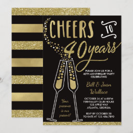 Einladung zum 40. Hochzeitstag, Imitate Glitzer