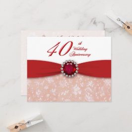 Einladung zum 40. Hochzeitstag in Damask