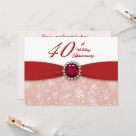Einladung zum 40. Hochzeitstag in Damask