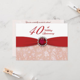 Einladung zum 40. Hochzeitstag in Damask