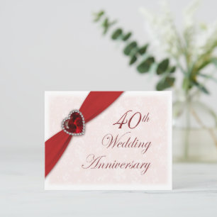 Einladung zum 40. Hochzeitstag in Damask