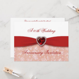 Einladung zum 40. Hochzeitstag in Damask