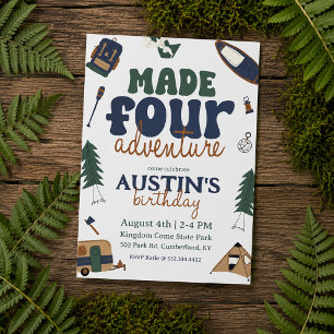 Einladung zum 4. Geburtstag - Made For Adventure