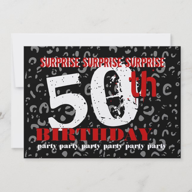 Einladung zum 50. Geburtstag (Vorderseite)