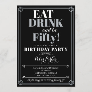 Einladung zum 50. Geburtstag