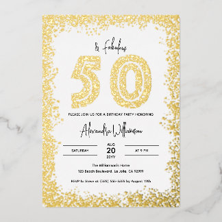Einladung zum 50. Geburtstag | 50 und Fabulous Rea
