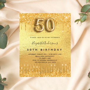 Einladung zum 50. Geburtstag der Goldenen Glitzer