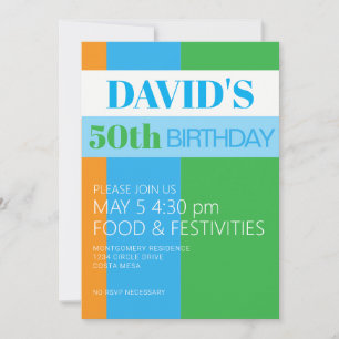 Einladung zum 50. Geburtstag für Männer