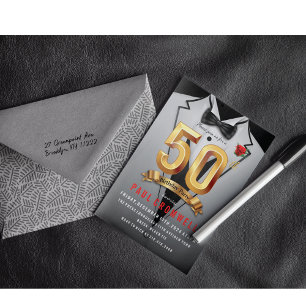 Einladung zum 50. Geburtstag im Smoking