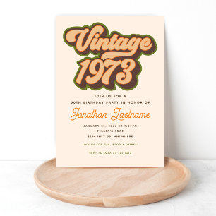 Einladung zum 50. Geburtstag Vintage 1973