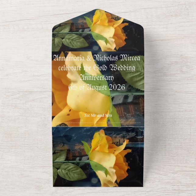 Einladung zum 50. Goldhochzeit (Außenbereich)