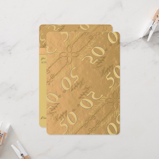 Einladung zum 50. Hochzeitstag (Vorderseite/Rückseite Beispiel)