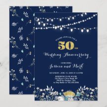 Einladung zum 50. Hochzeitstag der Marine & Gold