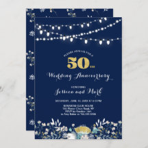 Einladung zum 50. Hochzeitstag der Marine & Gold