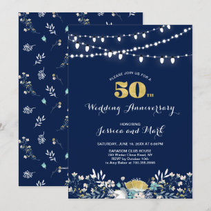 Einladung zum 50. Hochzeitstag der Marine & Gold