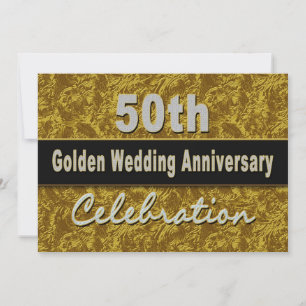 Einladung zum 50. Hochzeitstag - Golden