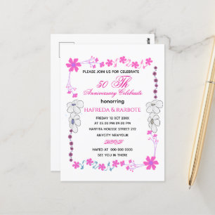 Einladung zum 50. Hochzeitstag, Grünzeug-Hochzeits Postkarte