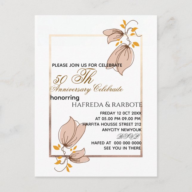 Einladung zum 50-jährigen Jubiläum, Grüne Wedding  (Vorderseite)