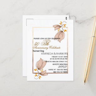 Einladung zum 50-jährigen Jubiläum, Grüne Wedding Postkarte