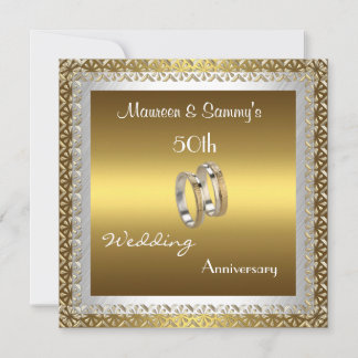 Einladung zum 50-jährigen Jubiläum Hochzeit Gold E