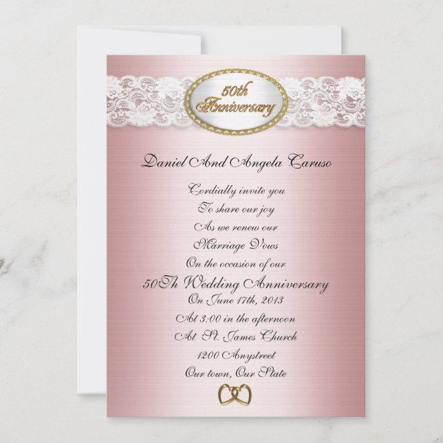 Einladung zum 50. Jubiläum Tradition (Vorderseite)