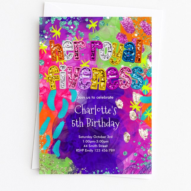 Einladung zum 5. Geburtstag - Royal Fiveness (Von Creator hochgeladen)