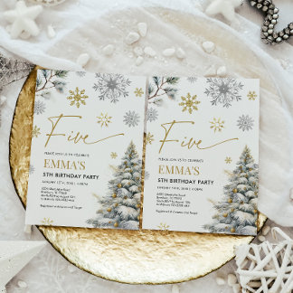 Einladung zum 5. Geburtstag, Winter 5 Geburtstag