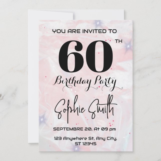 Einladung zum 60. Geburtstag (Vorderseite)