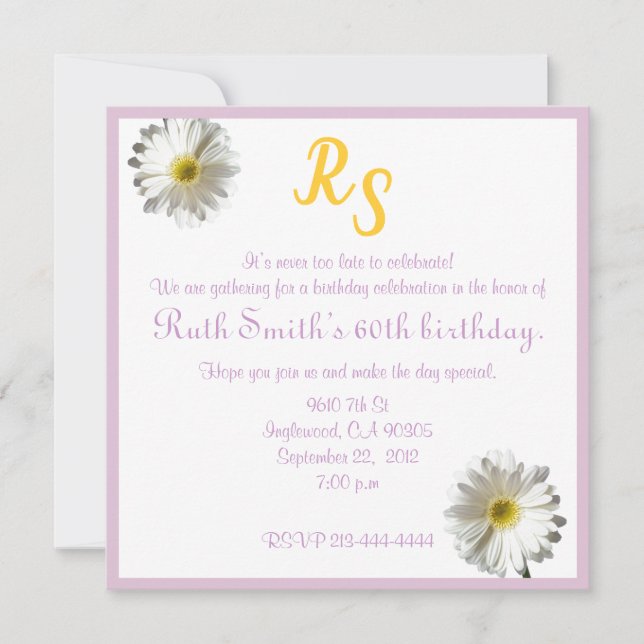 Einladung zum 60. Geburtstag (Vorderseite)