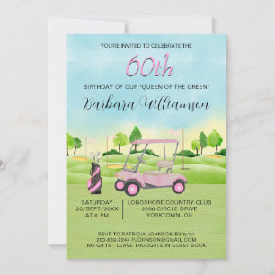 Einladung zum 60. Geburtstag Damen Golf Thema