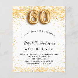 Einladung zum 60. Geburtstag des Glitzer von Weißg Flyer